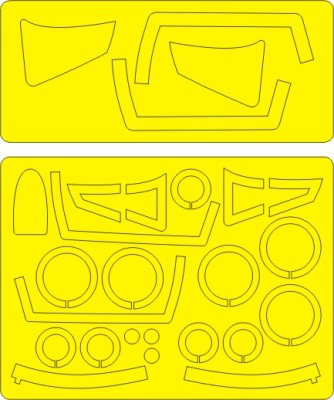 New Ware NWA-M0196 1/48 Mask F-101 A/C Voodoo ADVANCED (KITTYH)