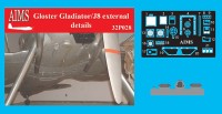 Aims AIMS32P028 Gloster Gladiator Mk.I/Mk.II/Swedish J8 external details 1/32
