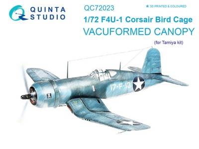 Quinta studio QC72023 F4U-1 Corsair (Bird cage) (для модели Tamiya) набор остекления 1/72