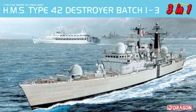 Dragon 7152 HMS Type 42 Destroyer Batch (3 in 1) 1/700