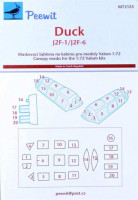 Peewit PW-M72125 1/72 Canopy mask Duck J2F-1/J2F-6 (VALOM)