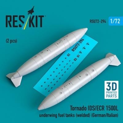 Reskit U72294 Tornado IDS/ECR 1500L underwing fuel tanks 1/72