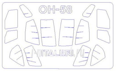 KV Models 72713 Bell OH-58D Kiowa (ITALERI #185,#1185,#71027) ITALERI 1/72