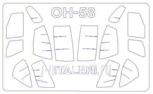 KV Models 72713 Bell OH-58D Kiowa (ITALERI #185,#1185,#71027) ITALERI 1/72