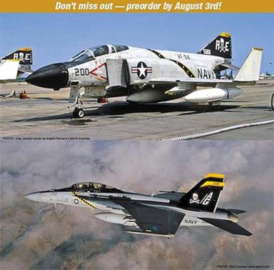 Hasegawa 52147 Cамолеты F-4J PHANTOM II and F/A-18F SUPER HORNET &quot;JOLLY ROGERS&quot; Two kits (HASEGAWA) 1/72