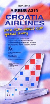 BOA Decals 44112 A319 Croatia Airlines 2018 FIFA W.Cup 1/144