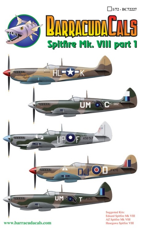 Barracuda Studios BC-72227 Supermarine Spitfire Mk.VIII - Part 1 1/72