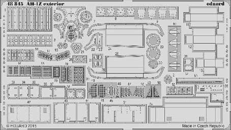 Eduard 48845 1/48 Фототравление для AH-1Z exterior (экстерьер)