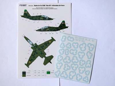 Foxbot Decals FM72013 Masks for Sukhoi Su-25UB Blue 65 1/72