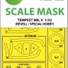 Art Scale 200-M32002 Hawker Tempest Mk.V Kabuki wheels and canopy frame paint masks (inside & outside) 1/32