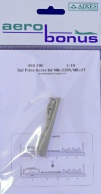 Aerobonus 480206 Tail pylon racks for MiG-23B/MiG-27 (TRUMP) 1/48
