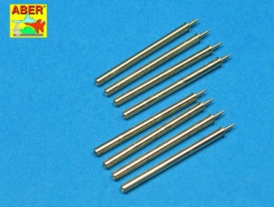 Aber A32109 Republic P-47D Thunderbolt set of 8 turned cal .50 (12,7mm) U.S. Browning M2 barrels (designed to be used with Hasegawa and Trumpeter kits) 1/32