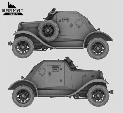 Sarmat Resin SRvh35002 Д-8 бронеавтомобиль РККА 1/35