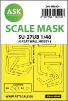 Art Scale 200-M48004 Sukhoi SU-27UB Kabuki canopy frame paint masks (inside & outside) 1/48