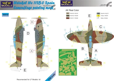 Lf Model M48103 Mask He 112B-0 Spain Camouflage paint. (LF) 1/48