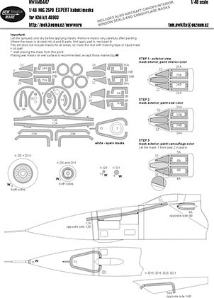 NEW WARE NWA-M0447 1/48 Mask MiG-25PD EXPERT (ICM 48903)