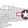 Eduard EX1003 Mask F6F-3 US nation. insignia w/ red outline 1/48