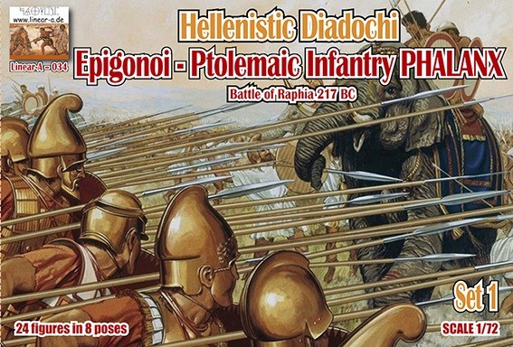Linear-A LA034 Hellenistic Diadochi Set 1 Ptolemaic Infantry Phalanx Battle Of Raphia 217Bc 1/72