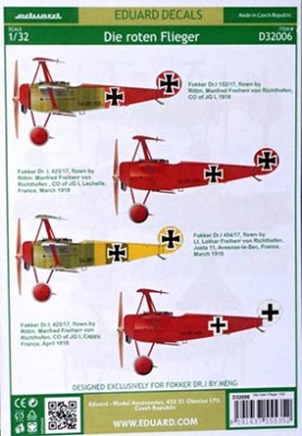 Eduard D32006 1/32 Decals Die roten Flieger (MENG)