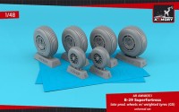 Armory ARAW48351 Boeing B-29 Superfortress late production wheels with weighted tyres 1/48