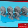 Armory ARAW48351 Boeing B-29 Superfortress late production wheels with weighted tyres 1/48