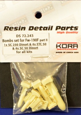 Kora Model DS72243 Bombs set for Fw-190F - part II. 1/72