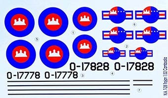 Lf Model C3244 Decals N.A. T-28 Trojan over Cambodia 1/32