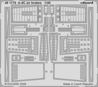 Eduard 481178 SET A-4C air brakes (HOBBYB) 1/48