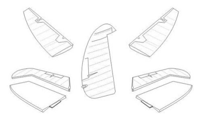 CMK 4265 Spitfire Mk. I - Control surfaces set for TAM 1/48