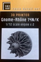 Sbs Model 72074 Gnome-Rhone 14N/K engine (2 pcs.) 1/72