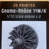 Sbs Model 72074 Gnome-Rhone 14N/K engine (2 pcs.) 1/72