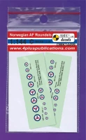 4+ Publications 14499 Decals Norwegian AF roundels (2 sets) 1/144