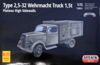 Attack 72951 Type 2,5-32 Wehrmacht Truck High Sidewalls 1/72