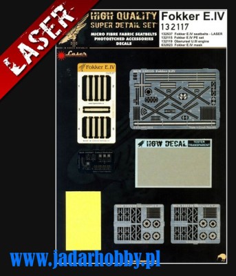 HGW 132117 Fokker E.IV - Super detail set 1/32