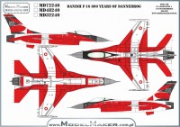 Model Maker Decals MD32240 Danish General-Dynamics F-16AM Fighting Falcon 800 Years of Dannebrog 1/32