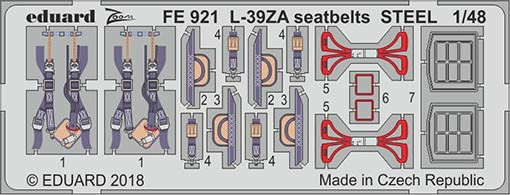 Eduard FE921 L-39ZA seatbelts STEEL 1/48