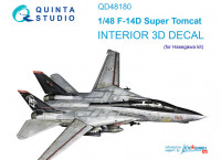 Quinta studio QD48180 F-14D (Hasegawa) 3D Декаль интерьера кабины 1/48