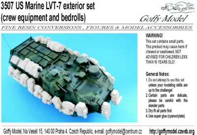 Goffy Model GOFMO3507 1/35 US Marine LVT-7 exterior set - crew equipment
