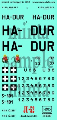 HAD 144030 Decal Ju-52/3m (4x camo) 1/144