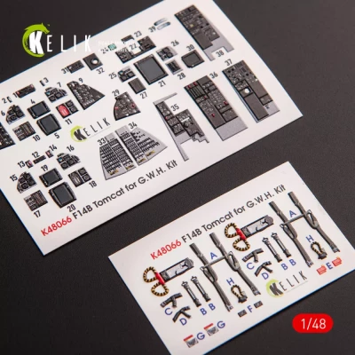 Reskit K48066 F-14B Tomcat interior 3D decals (GWH) 1/48