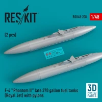 Reskit U48208 F-4 'Phantom II' late 370 gallon fuel tanks 1/48