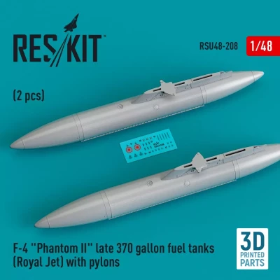 Reskit U48208 F-4 'Phantom II' late 370 gallon fuel tanks 1/48