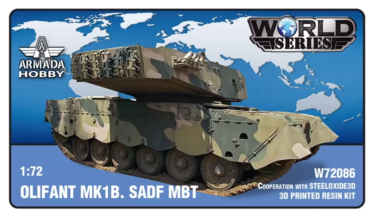 Armada Hobby W72086 Olifant MK1B SADF MBT (3D printed resin kit) 1/72