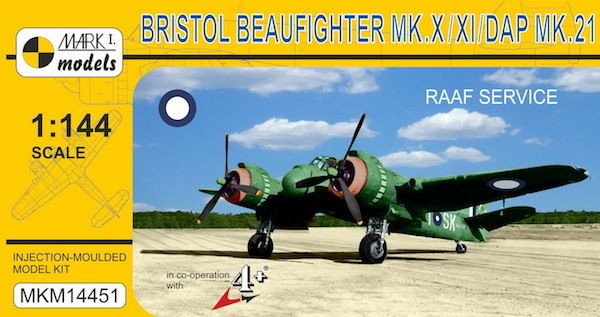 Mark 1 Models MKM-14451 Bristol Beaufighter Mk.X/XI/Mk.21 (4x camo) 1/144