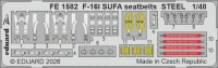 Eduard FE1582 F-16I SUFA seatbelts STEEL (GWH) 1/48