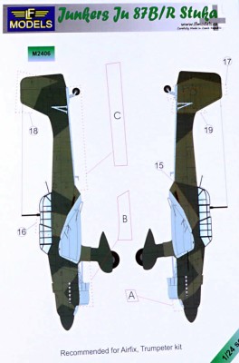 Lf Model M2406 Маска Junkers Ju 87B/R Stuka (AIRF,TRUMP) 1/24