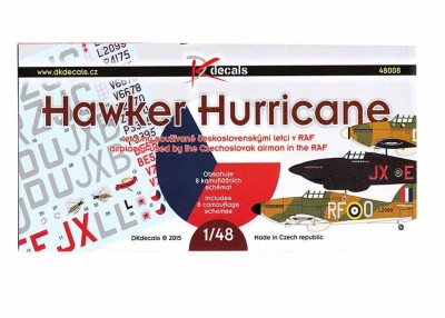Dk Decals 48008 H.Hurricane - CZ pilots in RAF (6x camo) 1/48
