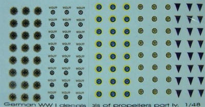 LF Model C4859 Decals German WWI propeller labels - Part IV 1/48