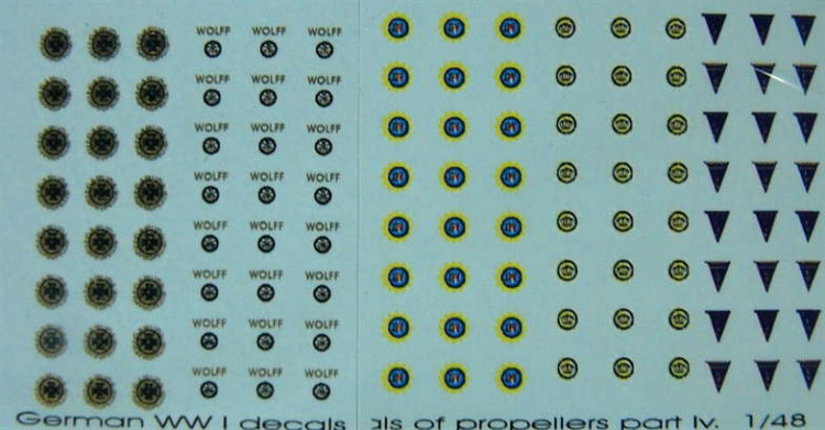 LF Model C4859 Decals German WWI propeller labels - Part IV 1/48