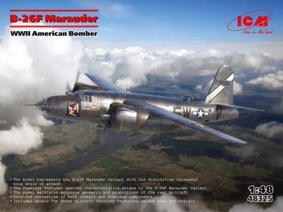 ICM 48325 B-26F Marauder, American WWII Bomber 1/48